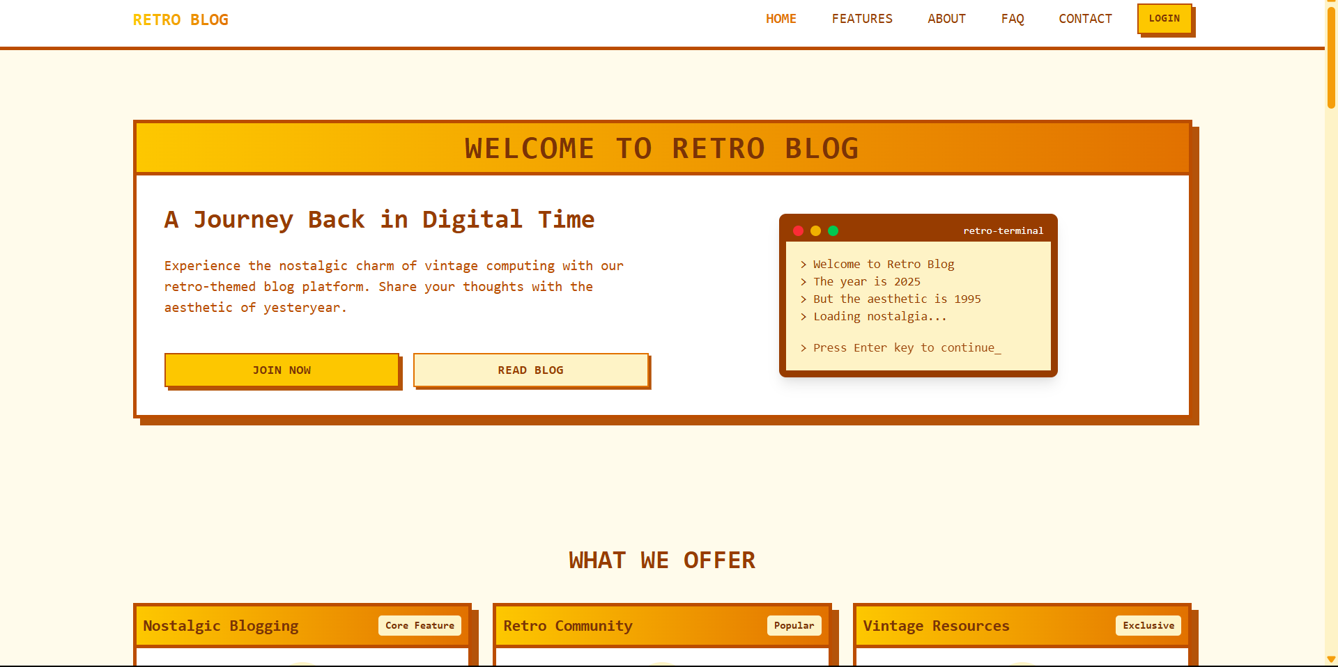 Retro Blog